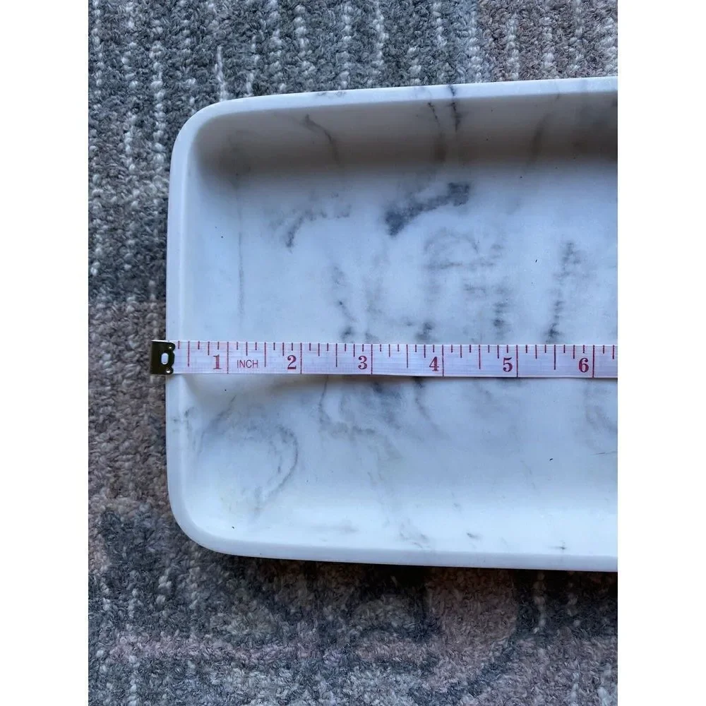 Target Threshold Bathroom organizer tray and cup Heavy Faux Marble design